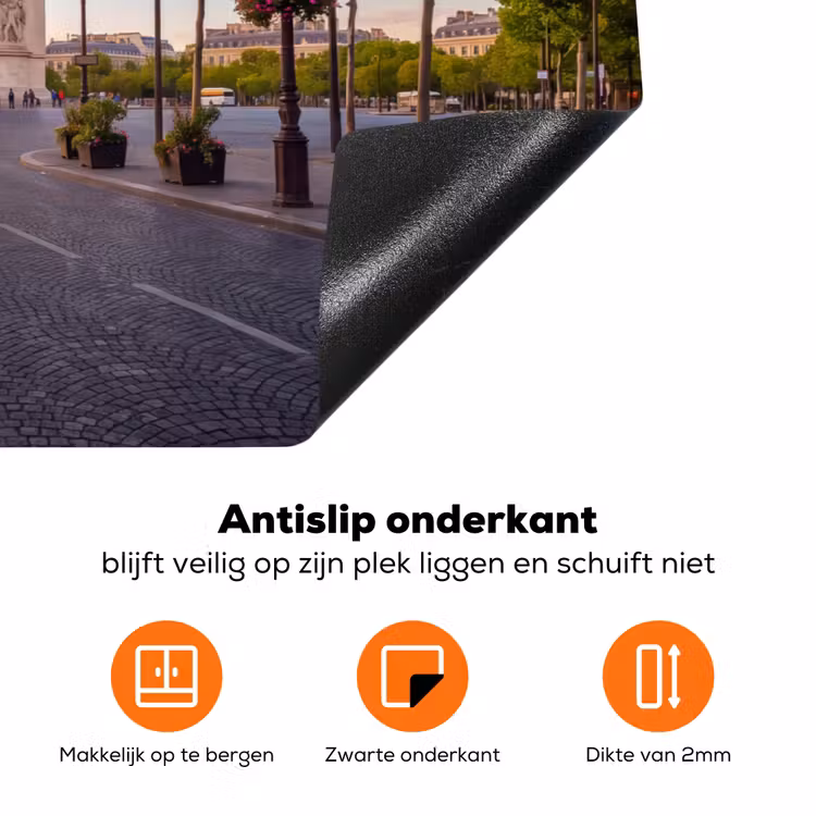 Monument - Parijs - Zonsondergang - Architectuur - Goud Inductie beschermer vinyl 3mm klein -zzzzzzz-td-onderkant