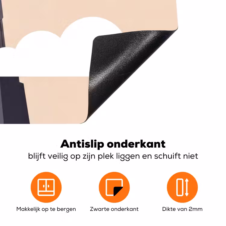 Monument - Stad - Zonsondergang - Minimalistisch - Oranje Inductie beschermer vinyl 3mm klein -zzzzzzz-td-onderkant