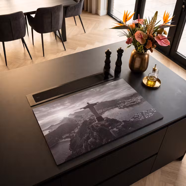 Monument - Stadsgezicht - Landschap - Zwart-wit Inductie beschermer vinyl 3mm klein -sfeer5