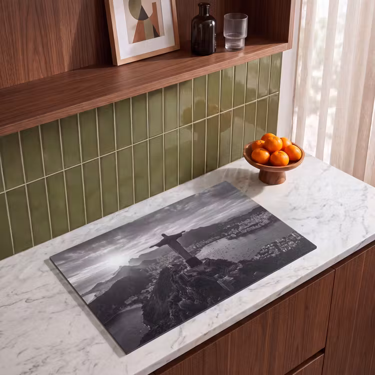 Monument - Stadsgezicht - Landschap - Zwart-wit Inductie beschermer vinyl 3mm klein -sfeer8