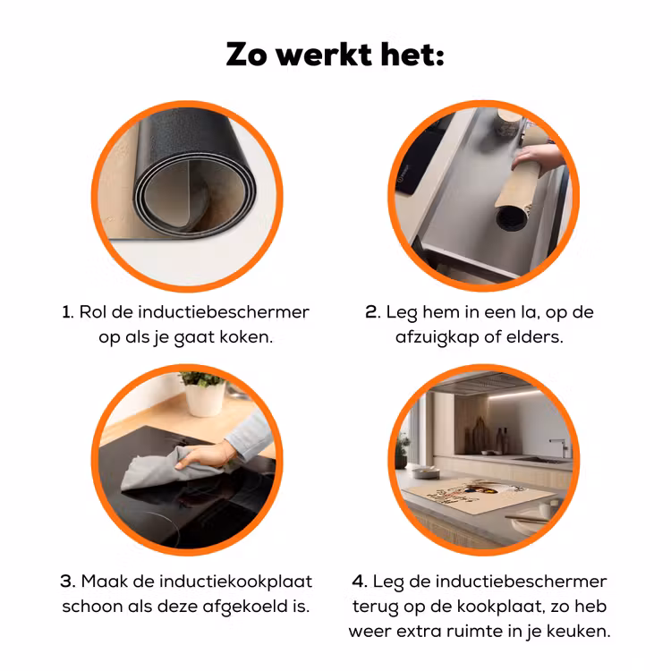 More espresso - Koffie - Eend Inductie beschermer vinyl 3mm klein -zzzzzzz-td-werking