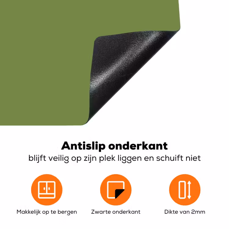 Moss - Green - Groen Inductie beschermer vinyl 3mm klein 276 -zzzzzzz-td-onderkant