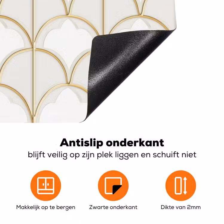 Mozaïek - Bogen - Goud Inductie beschermer vinyl 3mm klein 276 -zzzzzzz-td-onderkant