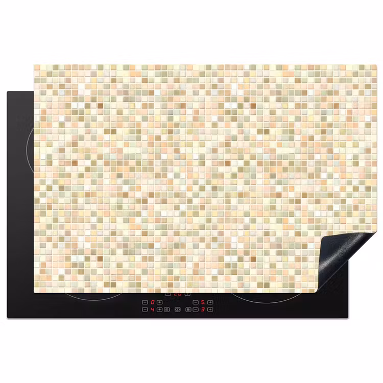 Mozaïek - Patroon - Beige Inductie beschermer vinyl 3mm klein 276 -3d