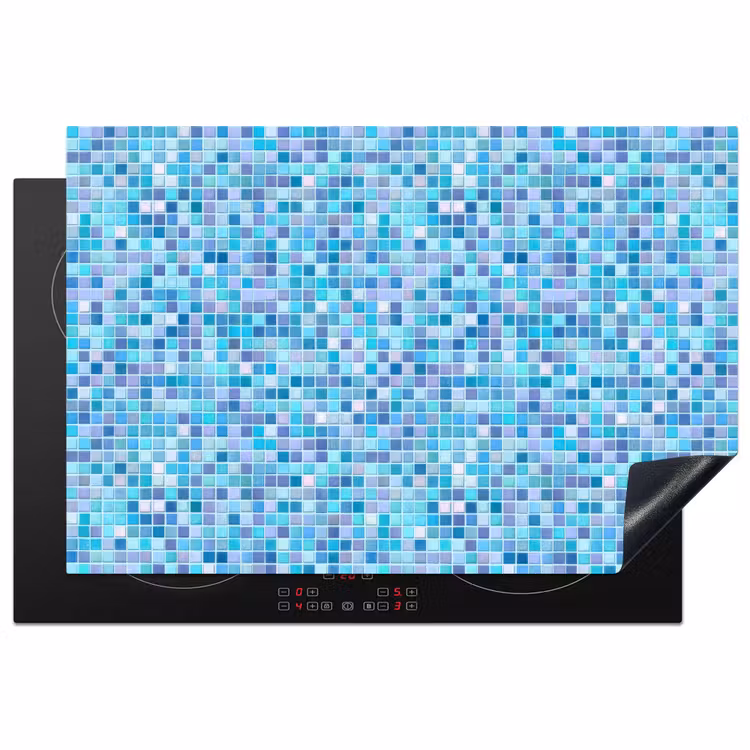 Mozaïek - Patroon - Turquoise Inductie beschermer vinyl 3mm klein 276 -3d