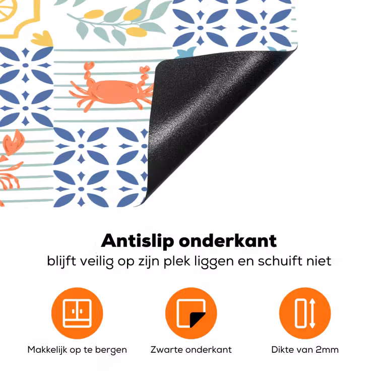 Zee - Sfeer - Mozaïek - Multi Inductie beschermer vinyl 3mm klein 276 -zzzzzzz-td-onderkant
