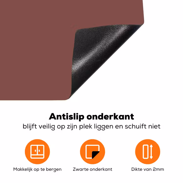 Muted - Raisin - Rood Inductie beschermer vinyl 3mm klein 276 -zzzzzzz-td-onderkant