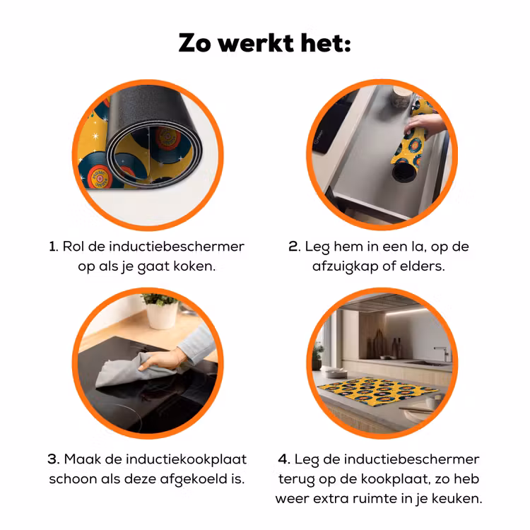 Retro - Disco - Muziek - 70s - Multi Inductie beschermer vinyl 3mm klein 276 -zzzzzzz-td-werking