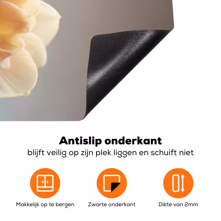 Narcissen - Geel - Bloemblaadjes Inductie beschermer vinyl 3mm klein -zzzzzzz-td-onderkant