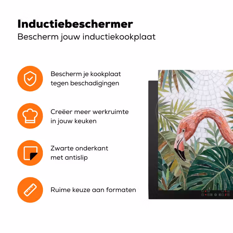 Natuur - Bladeren - Abstract - Groen - Vogel Inductie beschermer vinyl 3mm klein -zzzzzzz-td-ups