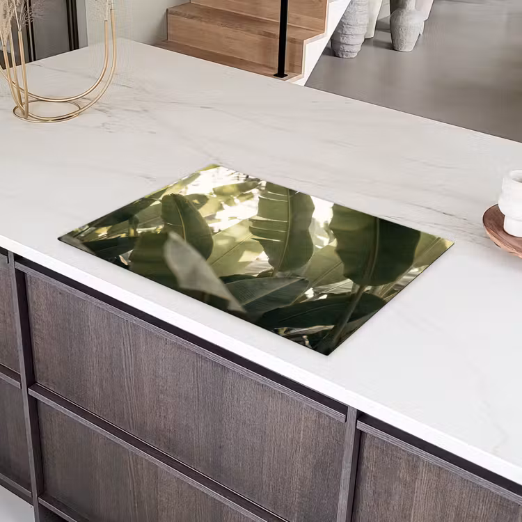 Natuur - Bladeren - Groen - Tropisch - Detail Inductie beschermer vinyl 3mm klein -sfeer8