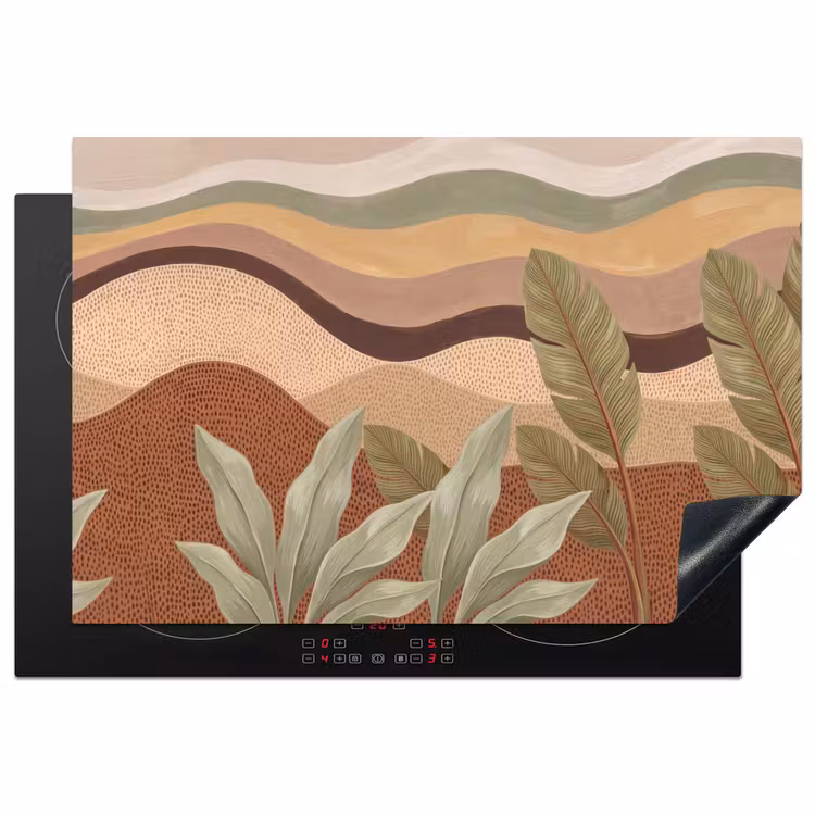 Natuur - Bladeren - Landschap - Abstract - Aardetinten Inductie beschermer vinyl 3mm klein -3d