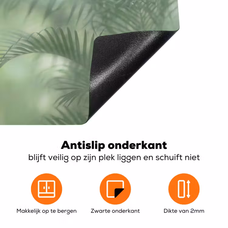 Natuur - Vervaagd - Groen - Abstract - Modern Inductie beschermer vinyl 3mm klein -zzzzzzz-td-onderkant