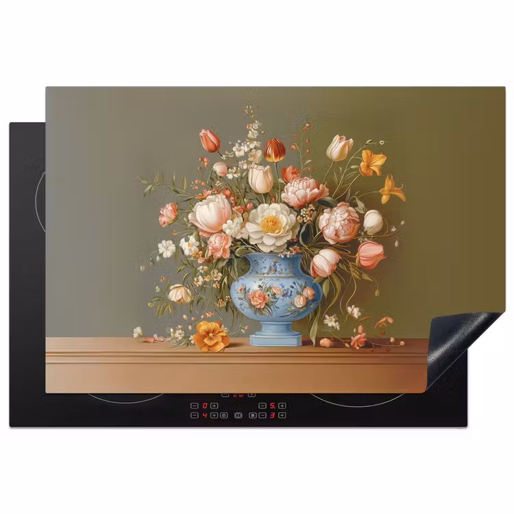 Neutral - Bloemen - Boeket - Vaas Inductie beschermer vinyl 3mm klein -3d