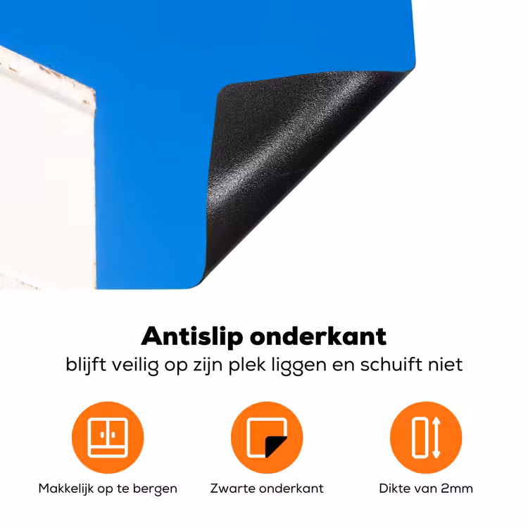 New York - Straatbord - Stad - Urban - Blauw Inductie beschermer vinyl 3mm klein -zzzzzzz-td-onderkant