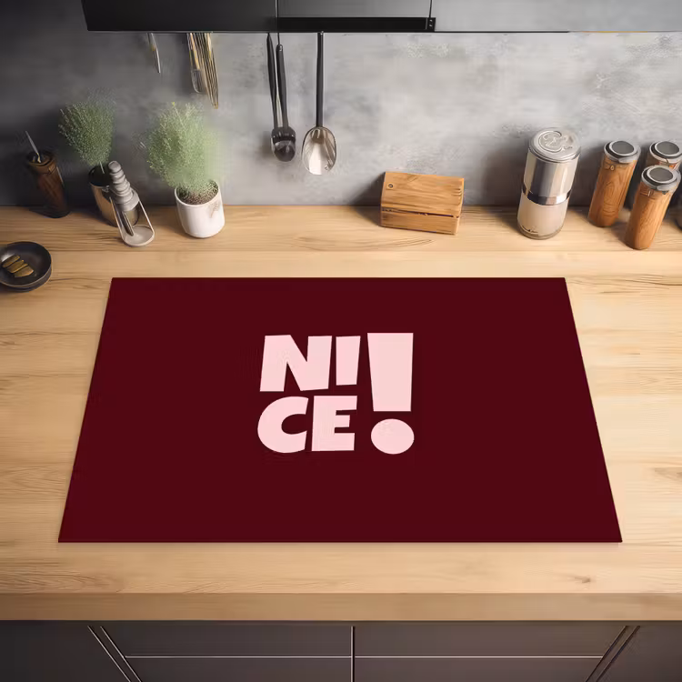 Nice - Uitroepteken - Rood Inductie beschermer vinyl 3mm klein -sfeer5