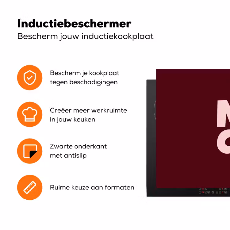 Nice - Uitroepteken - Rood Inductie beschermer vinyl 3mm klein -zzzzzzz-td-ups