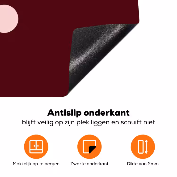 Nice - Uitroepteken - Rood Inductie beschermer vinyl 3mm klein -zzzzzzz-td-onderkant