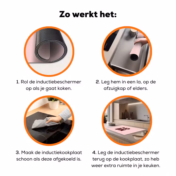 Nice - Uitroepteken - Roze Inductie beschermer vinyl 3mm klein -zzzzzzz-td-werking