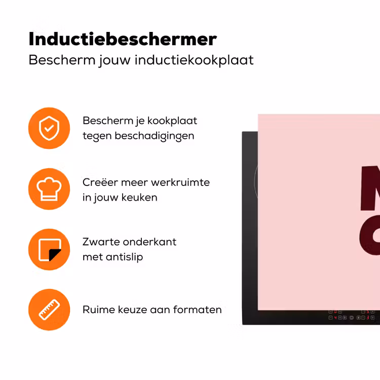 Nice - Uitroepteken - Roze Inductie beschermer vinyl 3mm klein -zzzzzzz-td-ups