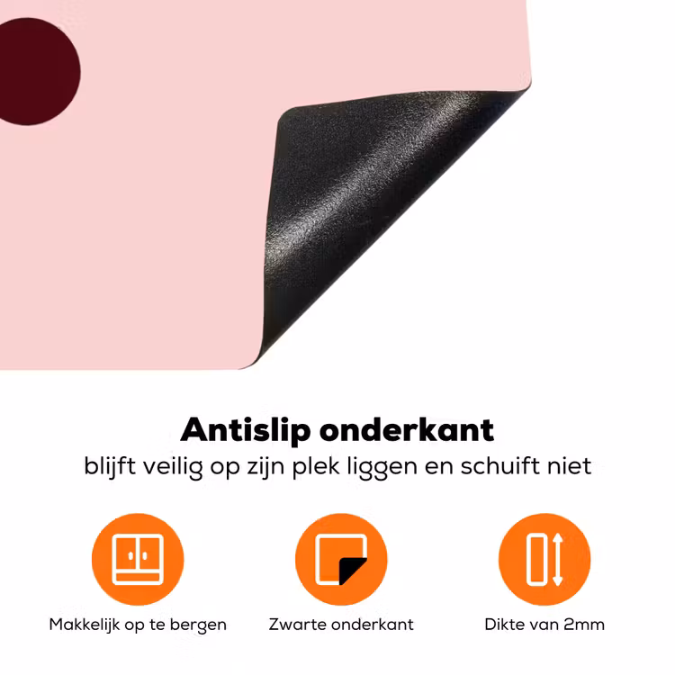 Nice - Uitroepteken - Roze Inductie beschermer vinyl 3mm klein -zzzzzzz-td-onderkant