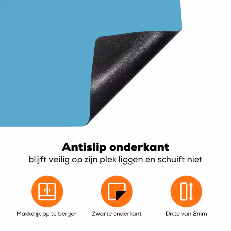 Ocean - Teal - Blauw Inductie beschermer vinyl 3mm klein 276 -zzzzzzz-td-onderkant
