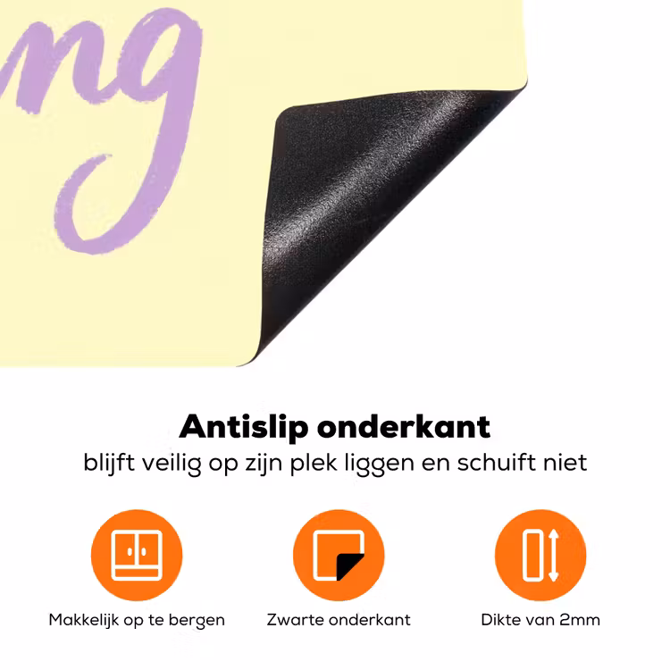 Oh darling - Geel - Hart Inductie beschermer vinyl 3mm klein -zzzzzzz-td-onderkant
