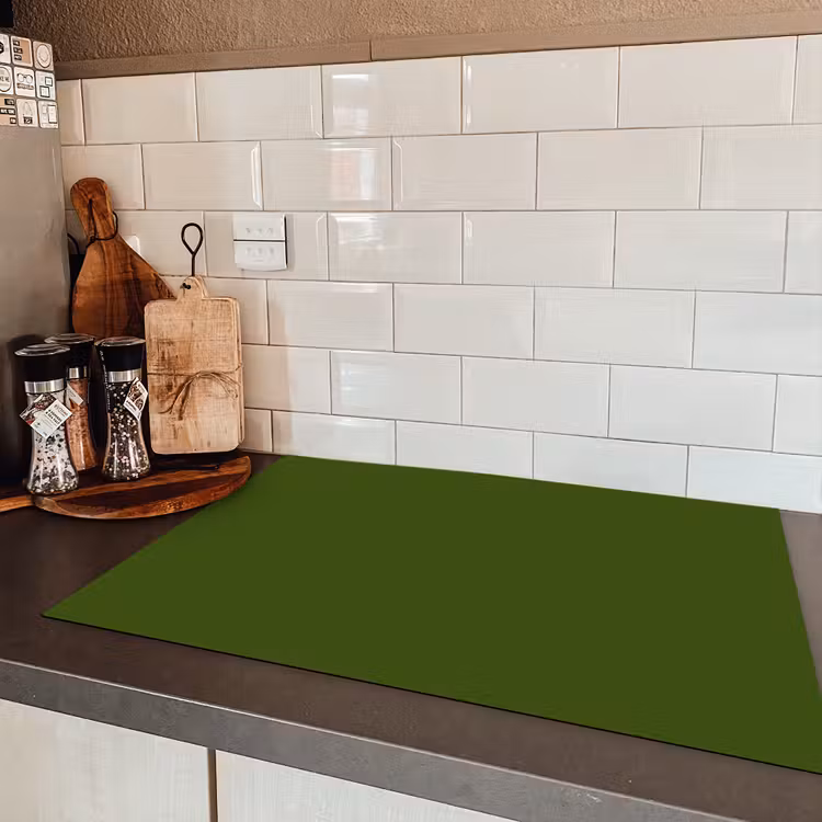 Olive - Drab - Groen Inductie beschermer vinyl 3mm klein 276 -sfeer3