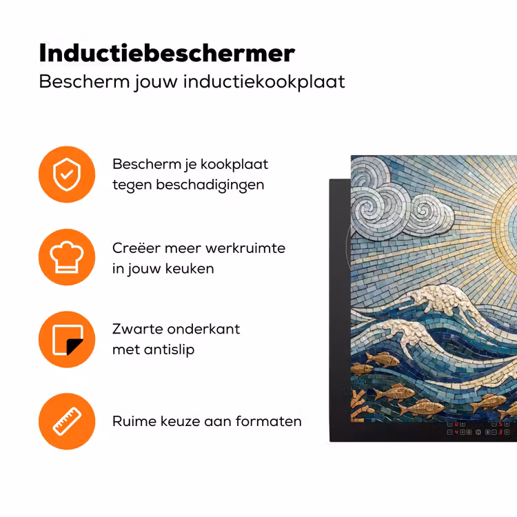 Onderwater - Koraal - Vis - Natuur - Kunst Inductie beschermer vinyl 3mm klein -zzzzzzz-td-ups