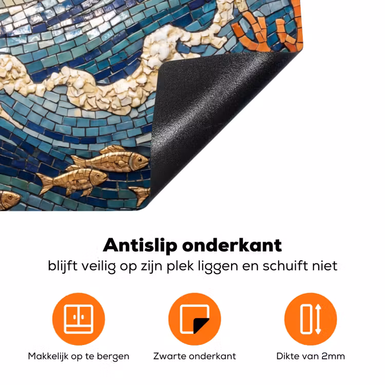 Onderwater - Koraal - Vis - Natuur - Kunst Inductie beschermer vinyl 3mm klein -zzzzzzz-td-onderkant