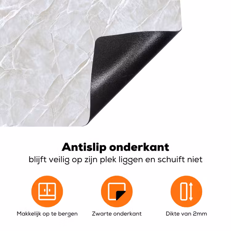 Oppervlakte - Textuur - Grijs Inductie beschermer vinyl 3mm klein 276 -zzzzzzz-td-onderkant