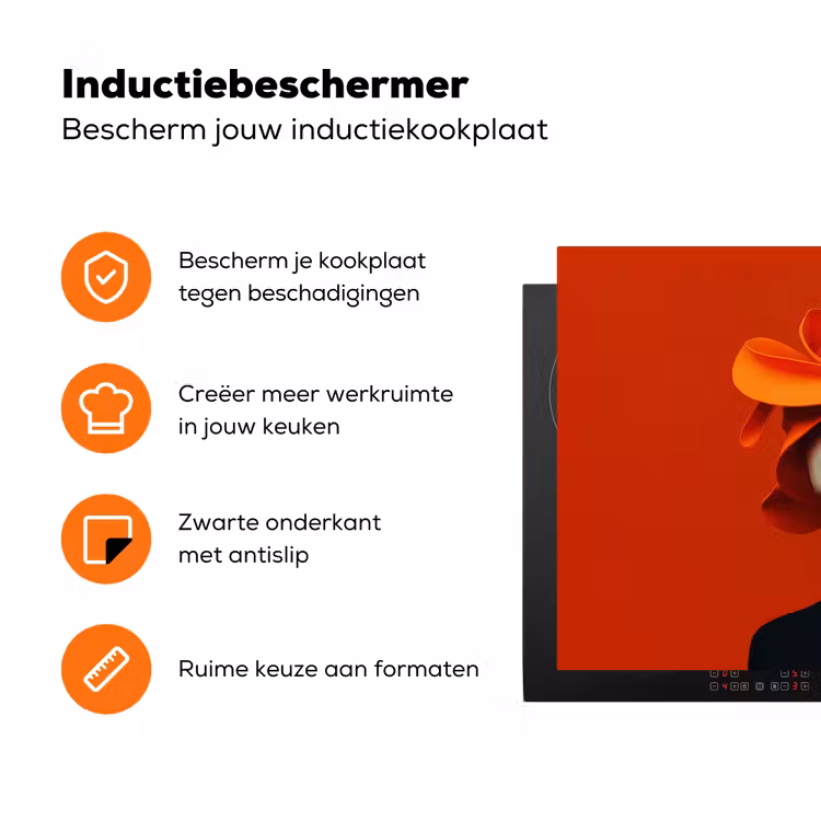 Oranje - Hoed - Vrouw Inductie beschermer vinyl 3mm klein -zzzzzzz-td-ups
