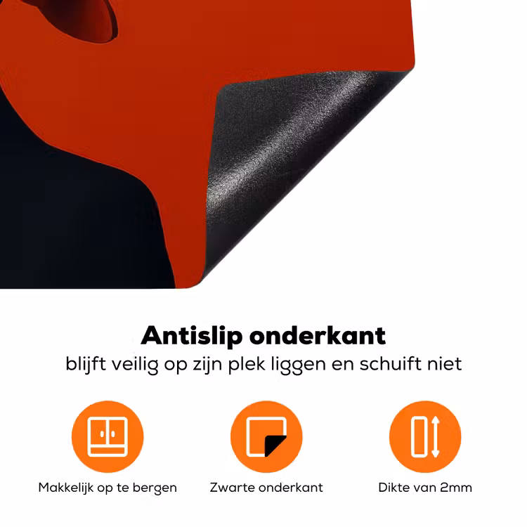 Oranje - Hoed - Vrouw Inductie beschermer vinyl 3mm klein -zzzzzzz-td-onderkant