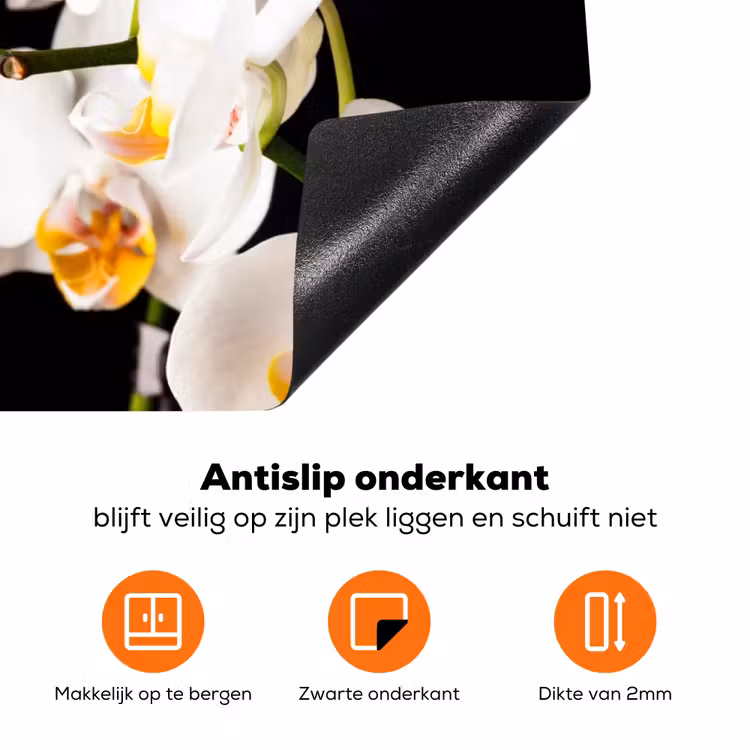 Orchidee - Bloemen - Planten - Botanisch Inductie beschermer vinyl 3mm klein -zzzzzzz-td-onderkant