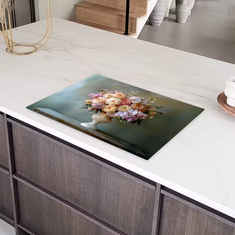 Orchidee - Boeket - Vaas - Bloemen Inductie beschermer vinyl 3mm klein -sfeer8