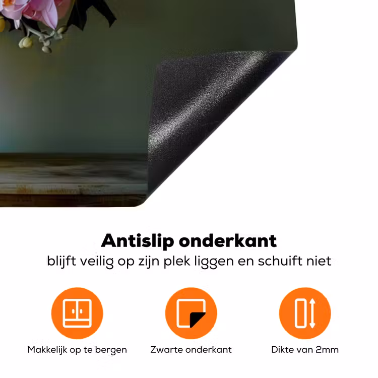 Orchidee - Boeket - Vaas - Bloemen Inductie beschermer vinyl 3mm klein -zzzzzzz-td-onderkant