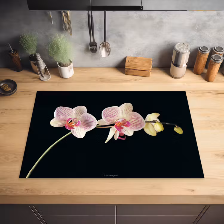 Orchidee - Roze - Bloemen Inductie beschermer vinyl 3mm klein -sfeer5