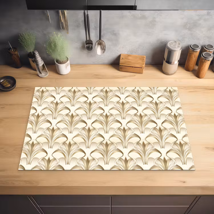 Ornament - Barok - Goud Inductie beschermer vinyl 3mm klein 276 -sfeer5