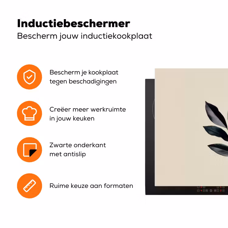 Ovaal - Olijfgroen - Simpel Inductie beschermer vinyl 3mm klein -zzzzzzz-td-ups