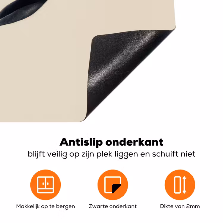 Ovaalvormige bladeren - Diep groen - Symmetrisch Inductie beschermer vinyl 3mm klein -zzzzzzz-td-onderkant