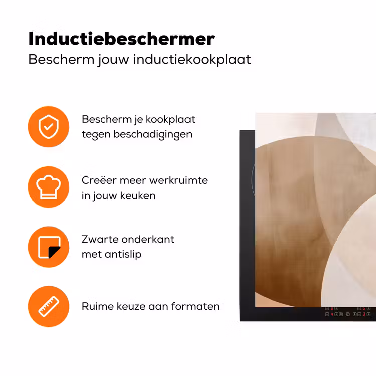 Ovale vormen - Transparant - Zachte overgang Inductie beschermer vinyl 3mm klein -zzzzzzz-td-ups