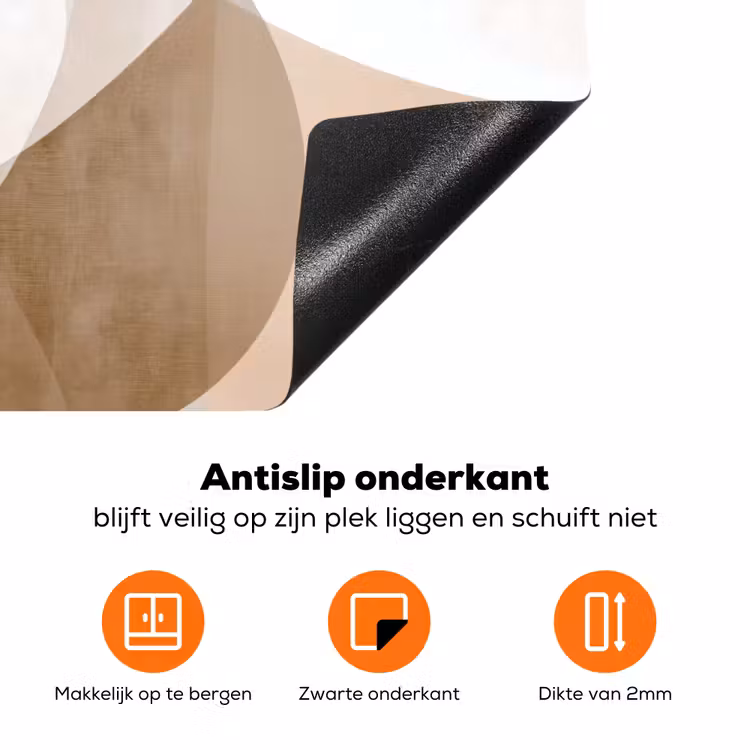 Ovale vormen - Transparant - Zachte overgang Inductie beschermer vinyl 3mm klein -zzzzzzz-td-onderkant