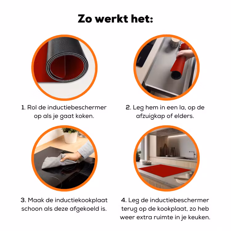 Oxblood - Maroon - Rood Inductie beschermer vinyl 3mm klein 276 -zzzzzzz-td-werking