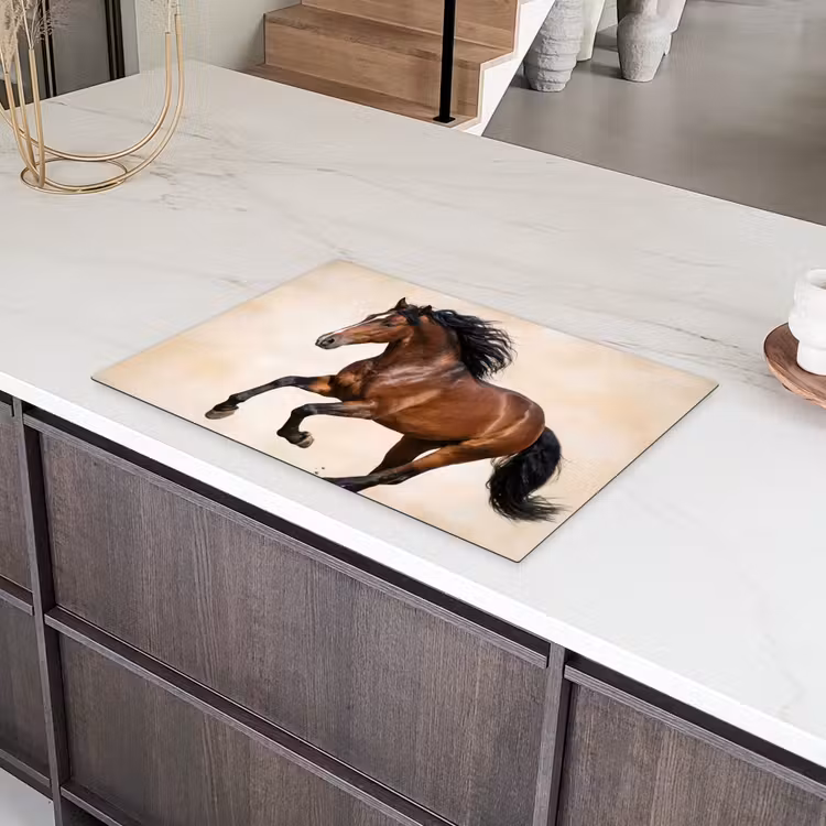 Paard - Galop - Energie Inductie beschermer vinyl 3mm klein -sfeer8