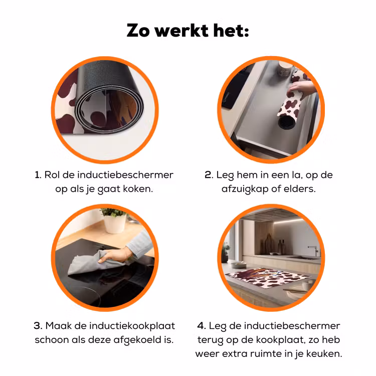 Paard - Martini - Dieren - Abstract - Bruin Inductie beschermer vinyl 3mm klein -zzzzzzz-td-werking