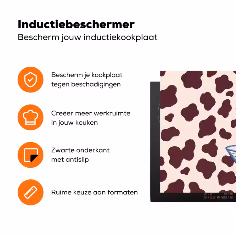 Paard - Martini - Dieren - Abstract - Bruin Inductie beschermer vinyl 3mm klein -zzzzzzz-td-ups
