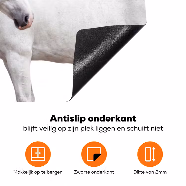 Paard - Modern - Balans Inductie beschermer vinyl 3mm klein -zzzzzzz-td-onderkant