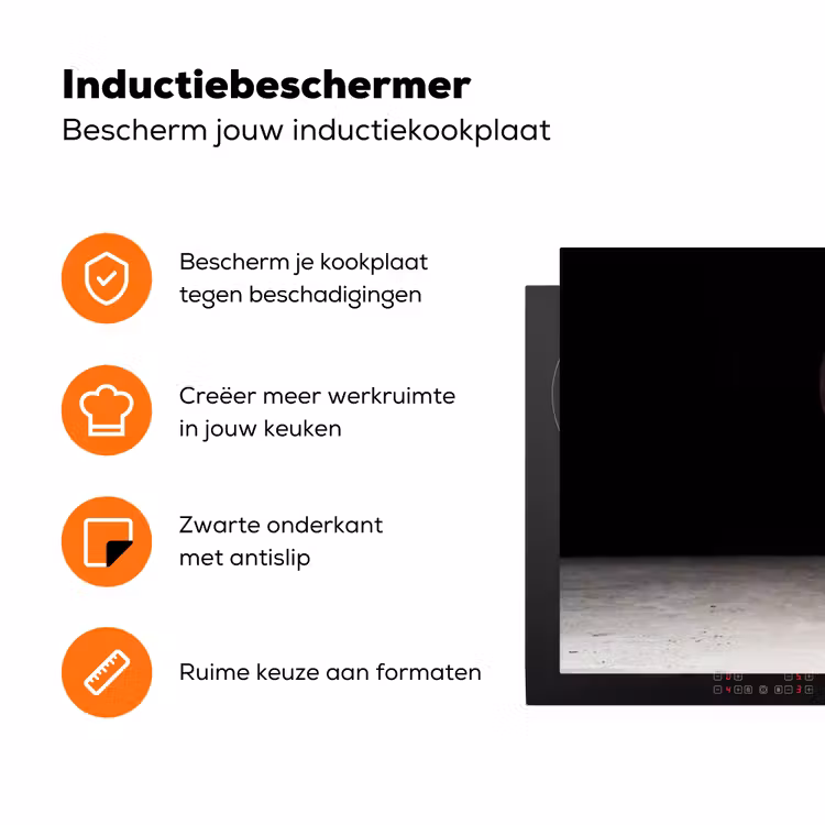 Paard - Modern - Portret Inductie beschermer vinyl 3mm klein -zzzzzzz-td-ups