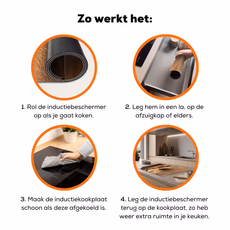 Paard - Oog - Bruin Inductie beschermer vinyl 3mm klein -zzzzzzz-td-werking