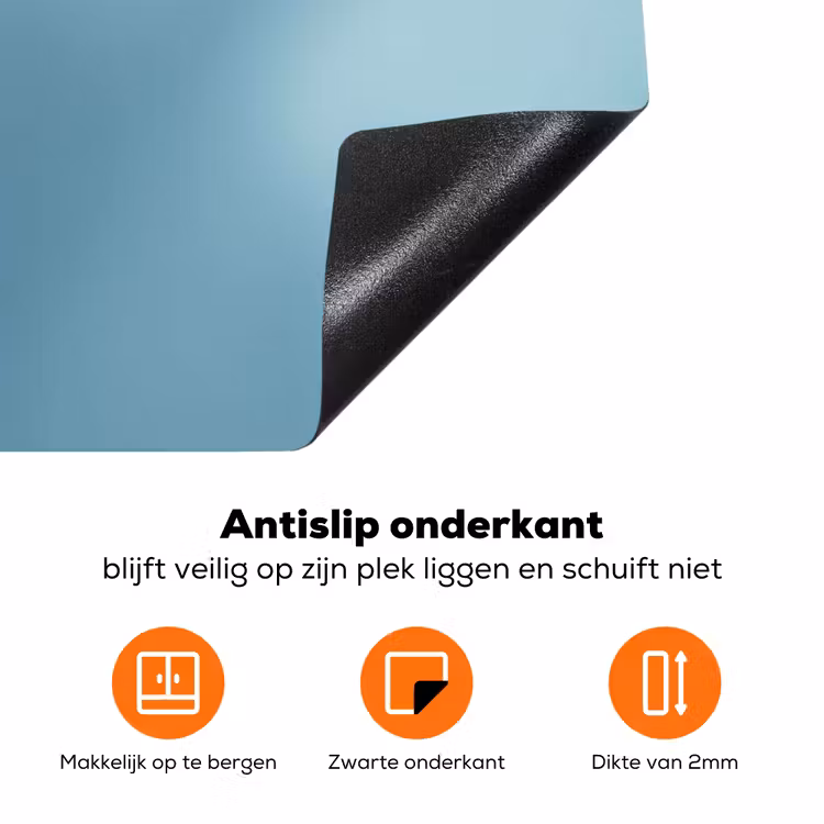 Paardenbloem - Wind - Blauw Inductie beschermer vinyl 3mm klein -zzzzzzz-td-onderkant